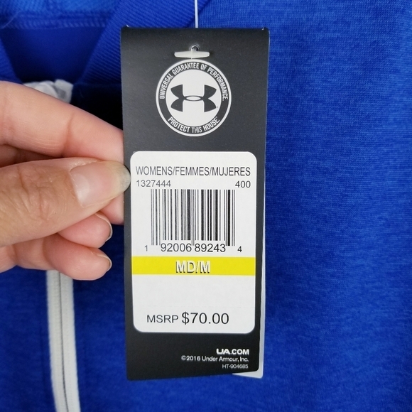 Under Armour ColdGear Women's Blue Zip Front Jacket Sweatshirt NWT - Picture 5 of 16